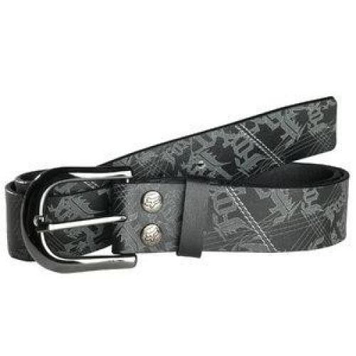 FOX M-E-ACCESSORIES SLIPSTREAM LEATHER BELT BLACK