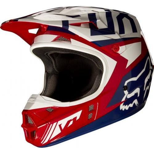 FOX MX-HELMET V1 FALCON HELMET ECE RED/WHITE