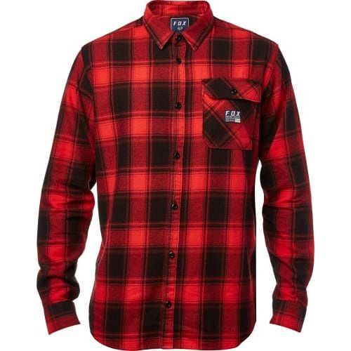 FOX VOYD FLANNEL [BLK/RD]
