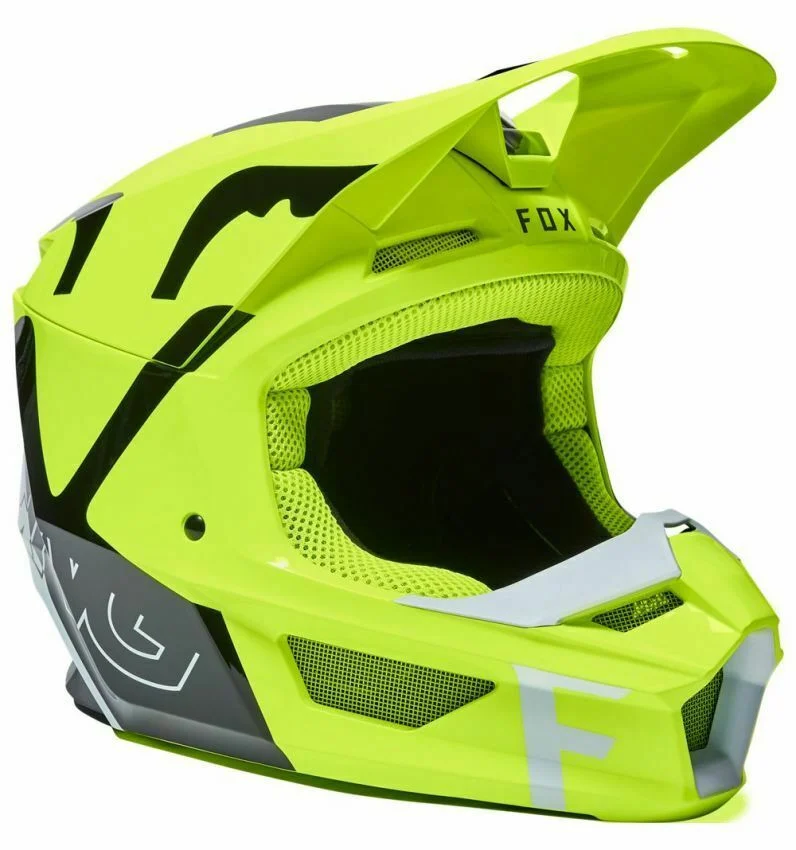 FOX V1 SKEW HELMET, ECE [FLO YLW]