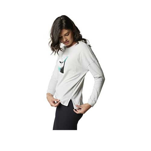 FOX DETONATE LS KNIT TOP [LT GRY]
