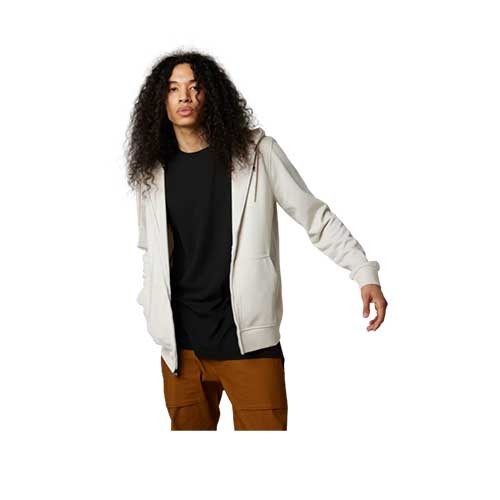 FOX NO CONTEST ZIP FLEECE [VIN WHT]