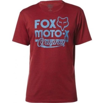 FOX SCRIPTED SS TEA HEATHER RED