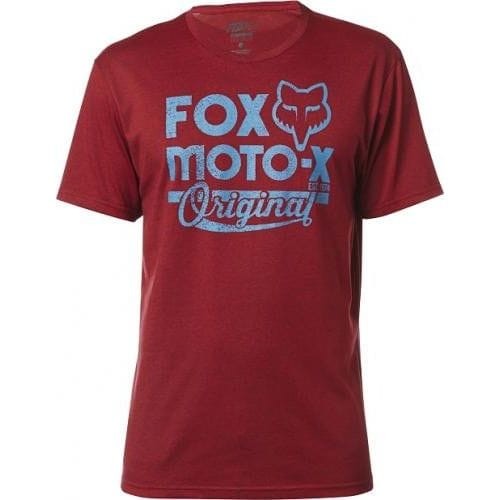 FOX SCRIPTED SS TEA HEATHER RED