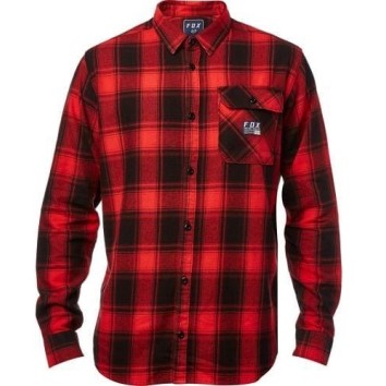 FOX VOYD FLANNEL [BLK/RD]