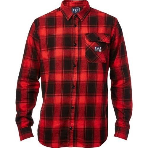 FOX VOYD FLANNEL [BLK/RD]