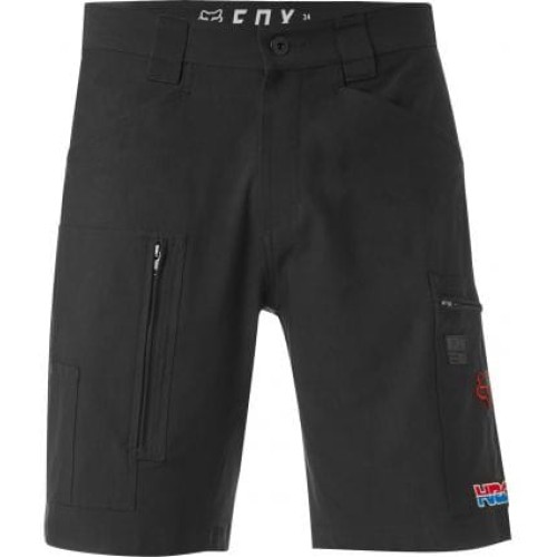 FOX HRC REDPLATE TECH CARGO SHORT [BLK]