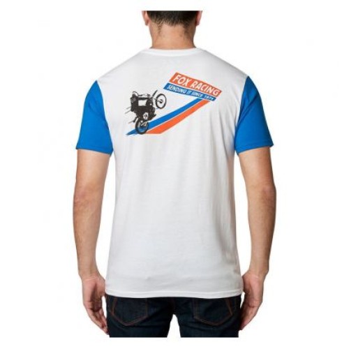 FOX SENDING IT SS PREMIUM TEE [WHT/BLU]