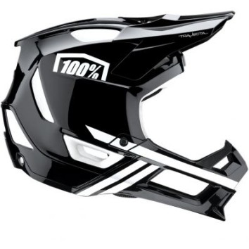 100% Trajecta Helmet W Fidlock Black/White