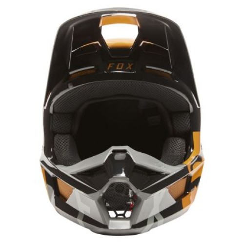 FOX V1 SKEW HELMET, ECE [BLK/GLD]