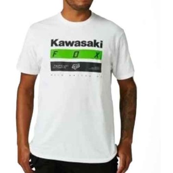 FOX KAWASAKI STRIPES PREMIUM TEE WHITE