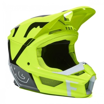 FOX YTH V1 SKEW HELMET, ECE [FLO YLW]