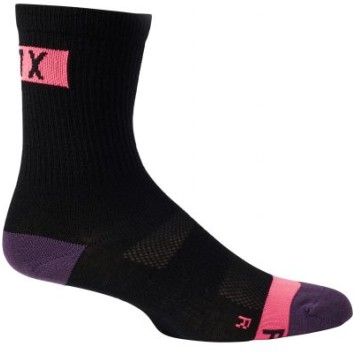 FOX WOMEN'S 6" FLEXAIR MERINO SOCK [BLK]