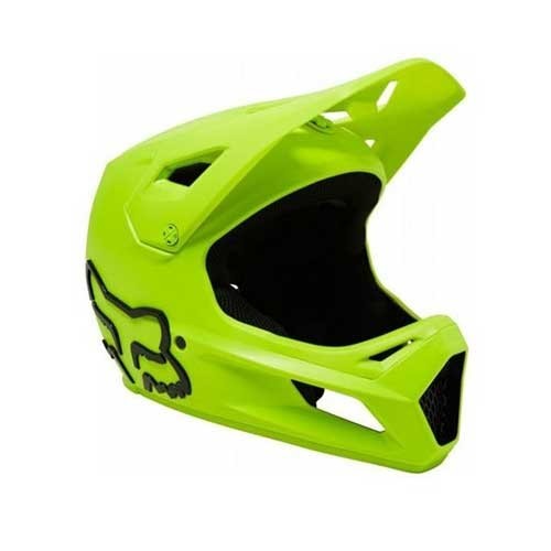 FOX YTH RAMPAGE HELMET, CE/CPSC [FLO YLW]