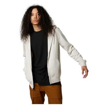 FOX NO CONTEST ZIP FLEECE [VIN WHT]