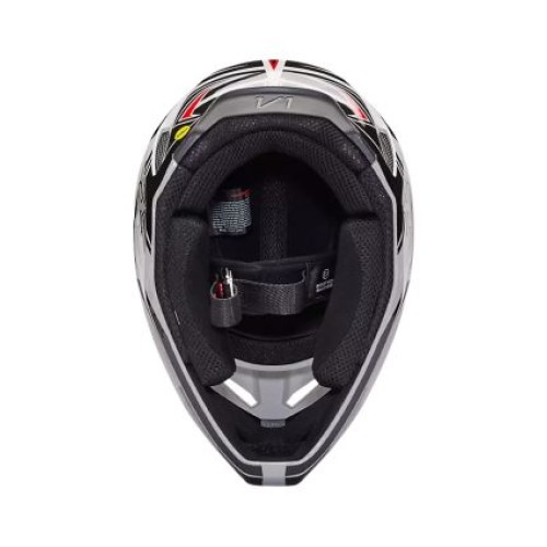 FOX YTH V1 GOAT STRAFER HELMET [BLK]