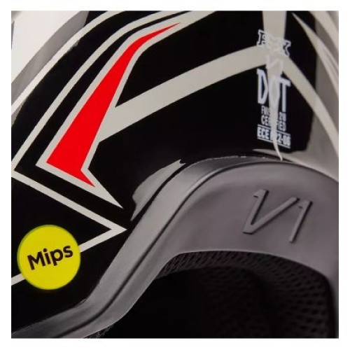 FOX YTH V1 GOAT STRAFER HELMET [BLK]