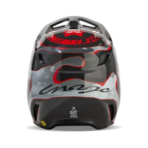 FOX YTH V1 ATLAS HELMET [GRY/RD]