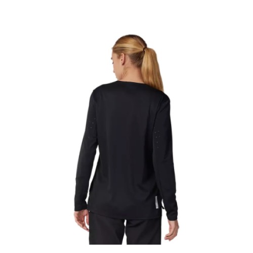 FOX W DEFEND LS JERSEY [BLK]