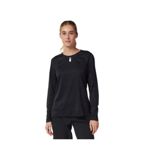FOX W DEFEND LS JERSEY [BLK]