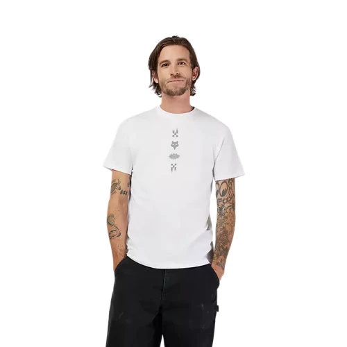CHECKERED SS PREM TEE [OPT WHT]