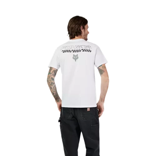 CHECKERED SS PREM TEE [OPT WHT]