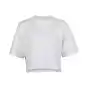 W WORDMARK OS CROP TEE [WHT]