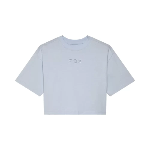 W WORDMARK OS CROP TEE [PL BLU]