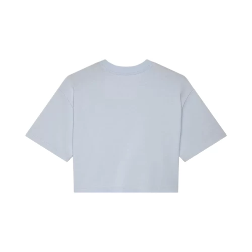 W WORDMARK OS CROP TEE [PL BLU]