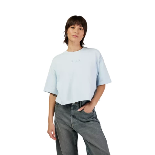 W WORDMARK OS CROP TEE [PL BLU]