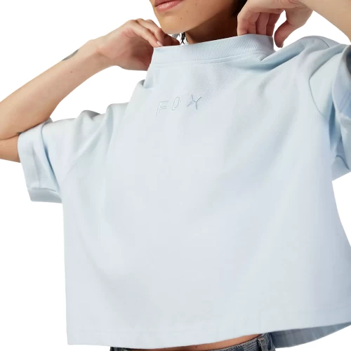 W WORDMARK OS CROP TEE [PL BLU]