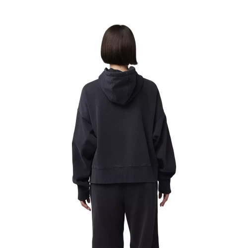 W WORDMARK OVERSIZED FLEECE PO [BLK]