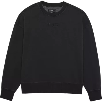 WORDMARK OVERSIZED FLEECE CREW [BLK]
