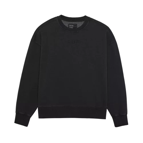 WORDMARK OVERSIZED FLEECE CREW [BLK]