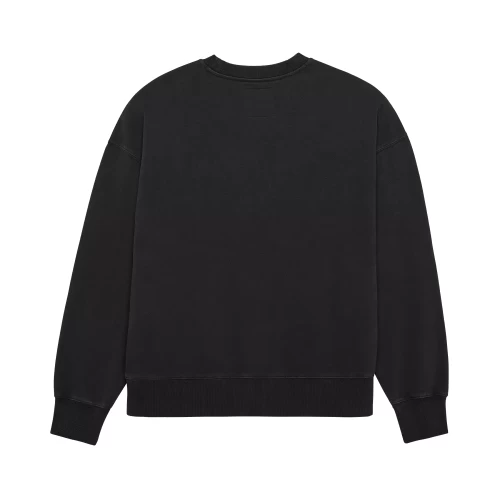 WORDMARK OVERSIZED FLEECE CREW [BLK]