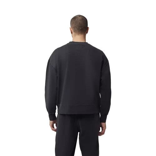 WORDMARK OVERSIZED FLEECE CREW [BLK]