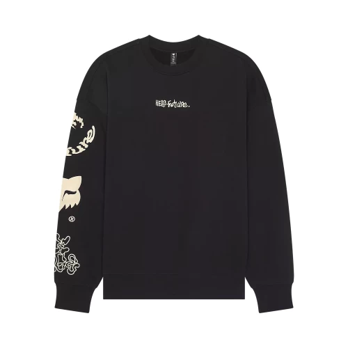 HELLO FUTURE OVERSIZED FLC CREW [BLK]