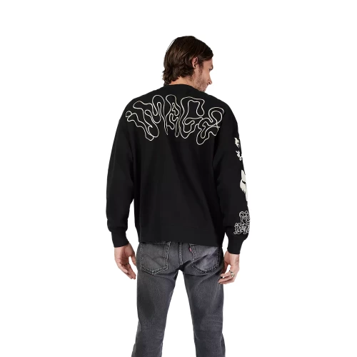 HELLO FUTURE OVERSIZED FLC CREW [BLK]
