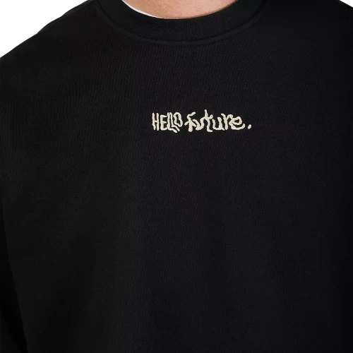 HELLO FUTURE OVERSIZED FLC CREW [BLK]