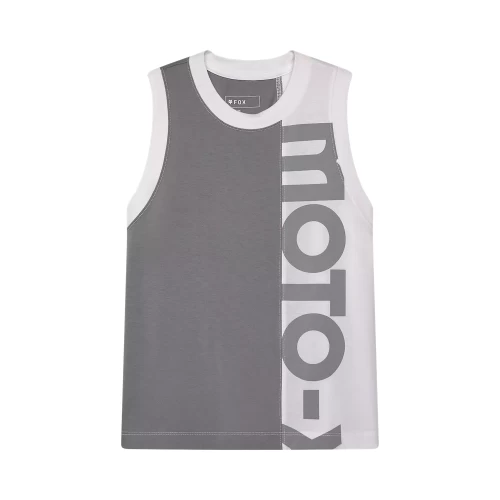 W MOTO-X BLOCKED TANK [WHT]