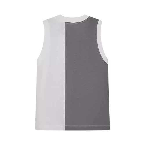 W MOTO-X BLOCKED TANK [WHT]